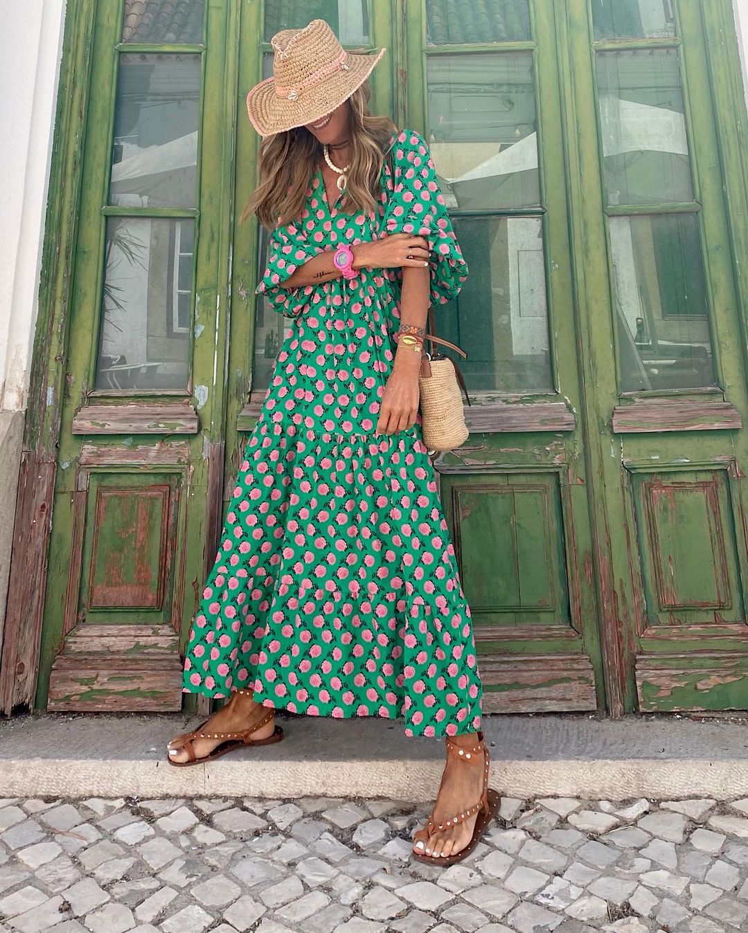 kwiat | Długa sukienka w stylu boho