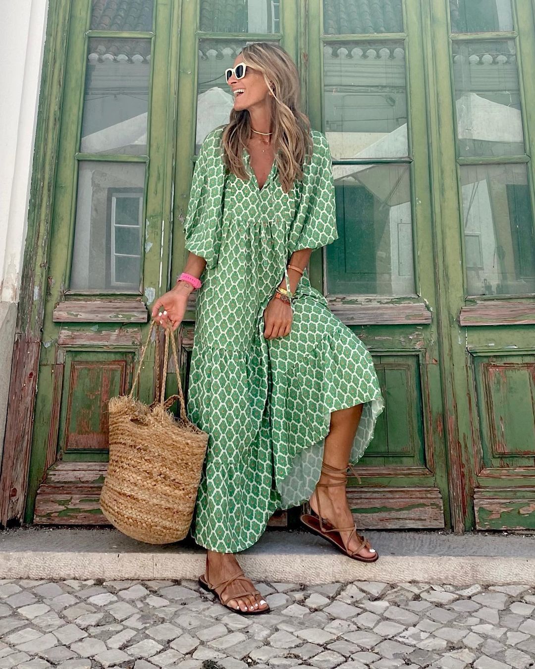kwiat | Długa sukienka w stylu boho