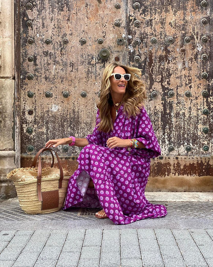 kwiat | Długa sukienka w stylu boho